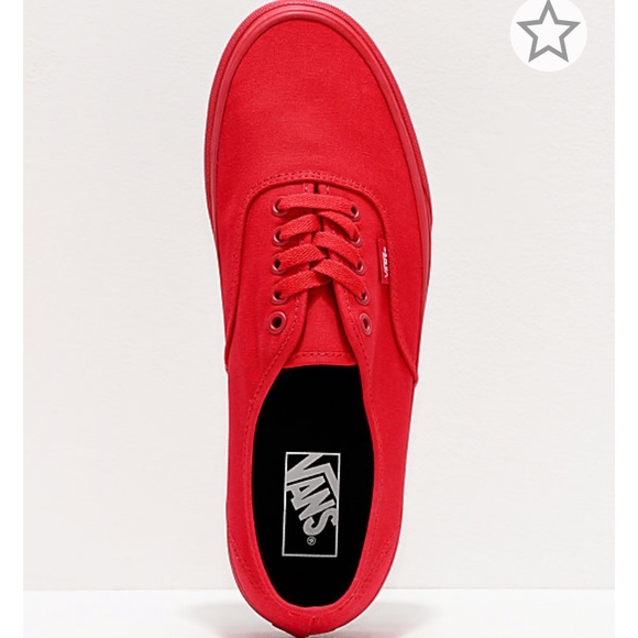 true red vans authentic